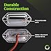 TRUE MODS 2pc Chrome Boat Trailer LED License Plate Lights [DOT FMVSS 108] [SAE L] [Surface Mount] [Waterproof] [12V DC] Universal Courtesy Step Tag Lamp for Auto Work Utility Flat Bed Semi Truck RV