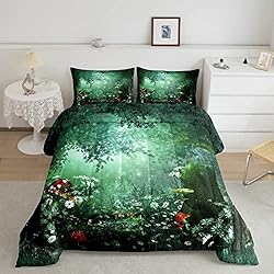 Erosebridal Magic Comforter Set Twin Size, Mushroom