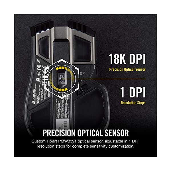 Corsair-Ironclaw-Wireless-RGB-Rechargeable-Wireless-Optical-Gaming-Mouse-with-Slipstream-Technology-18000-DPI-Optical-Sensor-3-Zone-RGB-Multi-Colour-Backlighting-Black Corsair Ironclaw Wireless RGB, Rechargeable Gaming Mouse with Slipstream Technology (18,000 DPI Optical Sensor, 3-Zone…