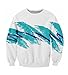 Uideazone Teen Boys 3D Graffiti Shirt the 90s Crewneck Sweatshirt White, White8, Asia XL= US L