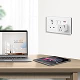 SHUOMAO 3-Pack US to UK Plug Adapter, 2/3 Pin USA to 3 Pin UK Converter, White view 6