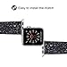 Moonooda Glitter Watch Band Compatible with Apple Watch Bands 38mm 40mm 42mm 44mm Bling Cute Women Wristband Sparkle Shiney Smartwatch Bands Strap Compatible with iWatch Series SE 6 5 4 3 2 1, Black