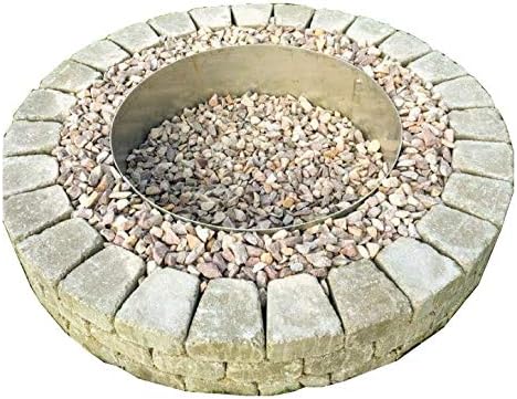 Amazon Com Double Wall Steel Fire Pit Ring Metal Liner Garden Outdoor