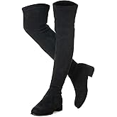 N.N.G Women Over the Knee Boots Thigh High Suede Block Winter Low Above Flat Long OTK Comfort Pointed toe