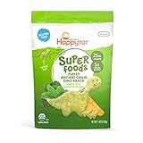 Happy Tot Organic Super Foods Dinos, Organic Toddler Snack, Kale, Spinach & Cheddar, 1.6 Ounce (Pack of 8)
