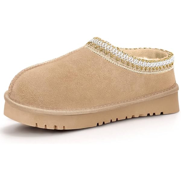 GZFGUZ Women's Slippers Platform Short Ankle Boot,Fur Fleece Lined Platform Boots Anti-Slip Snow Slippers (beige, 5.5, Adult, Women, 5.5, Numeric, US Footwear Size System, Medium)