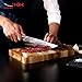 KBK Kitchen Cooking Chef Knife 8 Inch Hammer Finished Blade Full Tang Red Pakka Wood Handle High Carbon Japanese Stainless 58HRC Super Sharp Edged