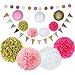 Best 28 Pcs Party Decorations Kit for The Occasion like Baby Shower,First Birthday,Bridal Shower,Pink and Gold Party etc to Help You Set an Unforgettable Scene,4-In-One Party Supplies