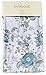 ENVOGUE Window Curtains Turquoise Exotic Jacobean Flowers Border Print Leaves Floral Climbing Vine Garden Branches Road Pocket 100% Cotton Drapes 2 Panels 50-by-96-inch Blue Teal (Blue)