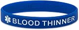 Medical ID Me Blood Thinner Silicone Wristbands Bleeding Risk Warfarin 5 Pack view 5