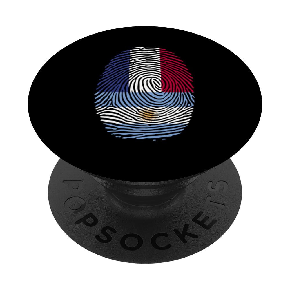 France & Argentina Fingerprint Half French Argentinian Roots PopSockets Swappable PopGrip