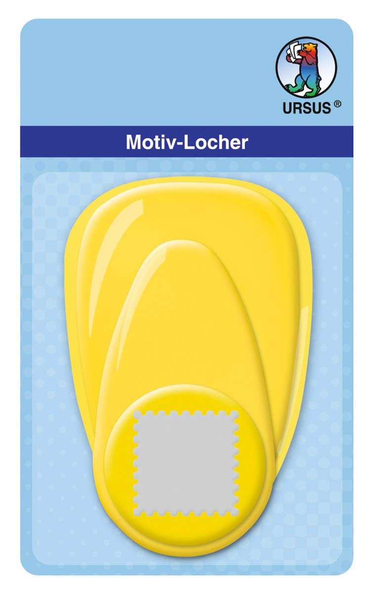 Ursus 19490060 – Motif Hole Punch with Lever Large Stamp Approx. 38.1 mm Yellow