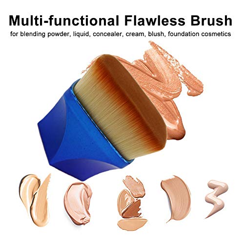 Luckycivia 3D High Density Square Makeup Brush, Professional Body Makeup Kabuki Brush, 3D Flat Foundation Brush for Liquid Foundation Powder Cream Lotion Contour - Thumbnail 2