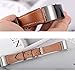 bayite Leather Bands Compatible with Fitbit Charge 2, Replacement Accessories Straps Women Men, Brown