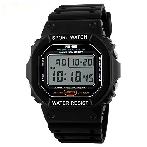Carrie Hughes Digital Sport Waterproof LED Screen Luminous Plastic Watch SK1134