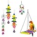 MEWTOGO 5 Pack Bird Swing Toys for Bird Cage-Parrot Hammock Bell Toys for Finch,Budgie,Parakeets, Cockatiels, Conures and Love Birds