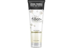 John Frieda ULTRAfiller+ Thickening Shampoo, Strengthening Shampoo for Damaged or Thin Hair, Infused with Biotin and Hyaluronic Acid to Strengthen Hair for Thicker Fuller Results, 8.3 Oz