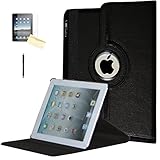 New iPad 9.7 2017 Case (2017 Model), JYtrend (R) Rotating Stand Smart Case Magnetic Auto Wake Up/Sleep Cover For A1822 A1823 MP2G2LL/A MP2J2LL/A MPGT2LL/A MPGW2LL/A MP2F2LL/A MP2H2LL/A (Black)