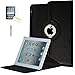 New iPad 9.7 2017 Case (2017 Model), JYtrend (R) Rotating Stand Smart Case Magnetic Auto Wake Up/Sleep Cover For A1822 A1823 MP2G2LL/A MP2J2LL/A MPGT2LL/A MPGW2LL/A MP2F2LL/A MP2H2LL/A (Black)