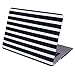 HDE MacBook Air 13 inch Case - Hard Shell Cover Keyboard Skin Fits Previous Generations A1466 A1369 (2008-2017) - Black and White Stripes