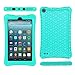 AVAWO Silicone Case for Amazon Fire 7 Tablet with Alexa (9th Generation, 2019 Release) - Anti Slip Shockproof Light Weight Protective Cover, Turquoise