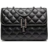 CamarKolbin Women's Fashion Trendy Shoulder Bag One-Shoulder Mobile Wallet Card Bag 2.36 * 5.51 * 7.87 Foot - Black