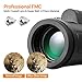 Esolom Compact Monocular Telescope for Adults 8-24×30 High Power Monocular with Holder & Tripod for Smartphone IP5 Waterproof Monocular with FMC BAK4 Prism 30mm Lens Dual Focus for Watching (40mm)