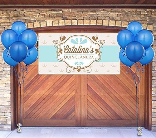 Mis Quince QuinceaÃ±era Fifteenth Birthday Celebration Banner - Personalized Party Decoration