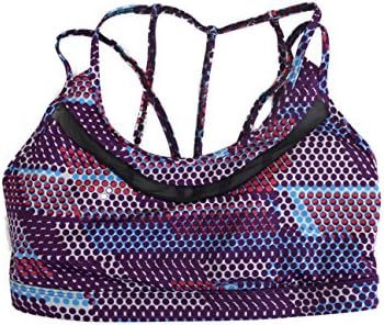 Vs by spursgrl Victorias Secret Body-Wick Extra Strappy Padded VSX Sport Bra (Medium, Grape Soda)