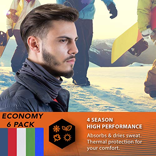 French Fitness Revolution Fleece Neck Warmer [Solids] / Reversible Neck Gaiter Tube, Ear Warmer Headband, Mask & Beanie. Ultimate Thermal Retention, Versatility & Style. Performance Comfort Fleece - Thumbnail 2