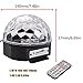 Outgeek DJ Lights, 9 Color LED Bluetooth Stage Lights DJ Stage Lighting Rotating Crystal Magic Ball Light Sound Activated Light with Remote Control MP3 Play and USB for Disco Xmas KTV Club Pub Show