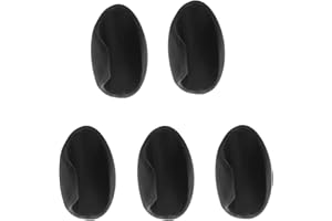 TUOREN 5pcs Flute Thumb Rest Cushion Soft Silicone Finger Cover Flute Wind Instrument Parts Accessories Black