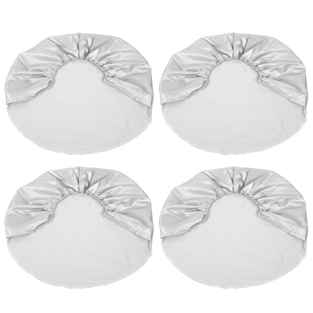 KIMISS 4Pcs 27"-29" Weatherproof Tire Protectors Wheel Tire Tyre Silver Protection Cover for Car SUV Truck Trailer