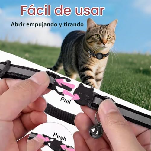Localizador GPS Perros Compatible con Sistemas iOS y Android GPS Dog Reproducción del Historial de Rutas de 7 Días GPS para Gatos Localizador para Mascotas Resistente al Agua (IP67) -Negro Sólido