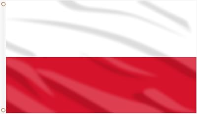 AhfuLife Poland Flag 5ft x 3ft Double Sided Polyester with Brass Eyelets