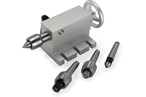 CNCTOPBAOS MT2 Live Center Movable Tailstock Morse Taper 65mm with 4 Replaceable Heads Rotary A Axis 4th Axis Tailstock for C