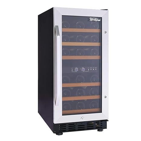 Worthyeah Built In Wine Cooler 15 Inch Dual Zone Compressor Wine Refrigerator With Reversible Door Child Safety Lock And Compressor Protection Grid