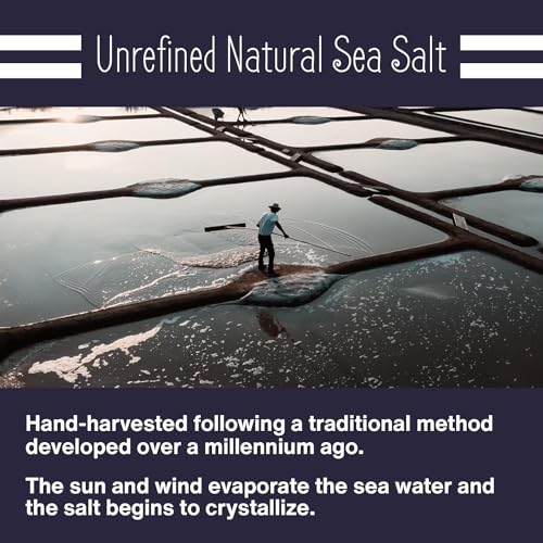 Le Marinier Celtic Salt Organic Grey Coarse, 1.1lb - 18oz. Mineral Rich 100% Natural and Unrefined French Sea Salt Organic. Hand Harvested Mineral Sea Salt, Sel Gris (1.1lb Grey Coarse)