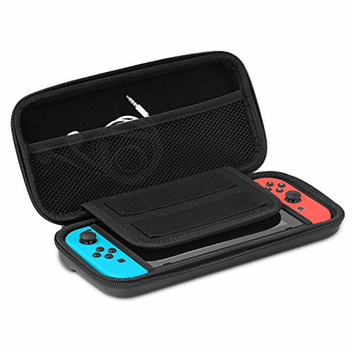MoKo-Water-Resistant-Nintendo-Switch-Case-Travel-Carrying-Pouch-Holder-Protective-Storage-Bag-for-Gaming-Nintendo-Switch-2017-Black
