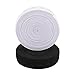 11 Yard Elastic Bands Spool Sewing Band Flat Elastic Cord with Buttonhole, 2 Pack, White and Black (1.9 cm in Width)