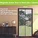 Aoocan Magnetic Screen Door - Heavy Duty mesh Door Screen and Full Frame Hook & Loop Fits Door Size up to 34
