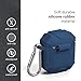 AirPods Case Accessories Kit [Front LED Visible], GMYLE Silicone Heavy Duty Armor Protective Shockproof Airpod Cover Skin with Keychain, for Apple AirPod 1 & 2 – Navy Blue