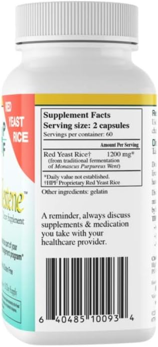 HPF Cholestene Red Yeast Rice, 120 Capsules: Health & Personal Care