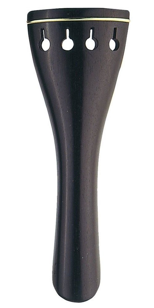 GEWA Tailpiece for Cello Ebony 4/4, gold hoop