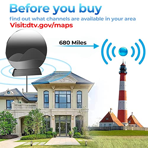 TV Antenna for Smart TV Indoor680+ Miles Range Amplified Digital