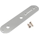 Musiclily Pro 34mm Steel Control Plate for TL Electric Guitar, Chrome