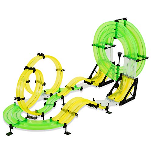 Costzon Car Racing Track Set, 860cm Double Rail Hand Rolling Slot Car ...