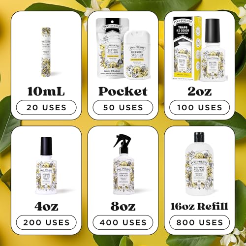 Poo-Pourri Before-You-Go Toilet Spray, Original Citrus, 4 Fl Oz - Lemon, Bergamot and Lemongrass