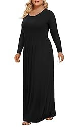 LONGYUAN Plus Size Dresses for Curvy Women Maxi