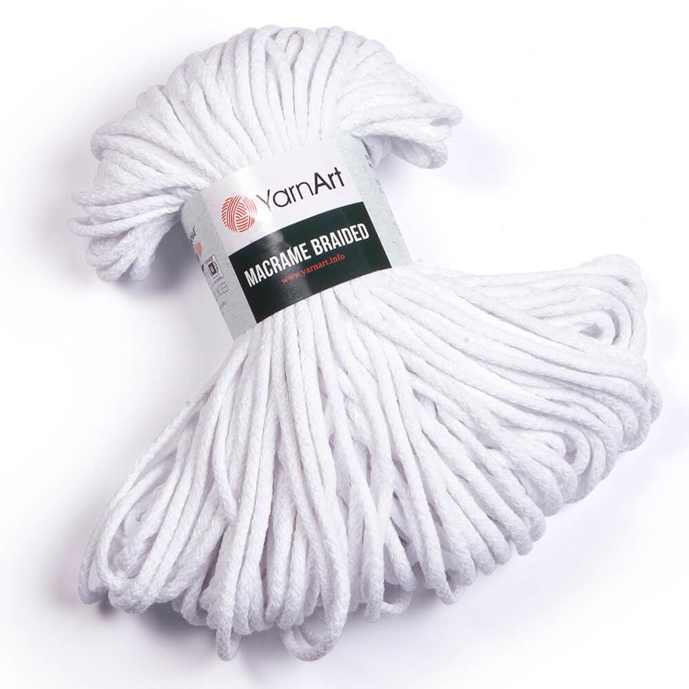 YarnArt Macrame Braided 4 mm Soft Cord, 55% Cotton